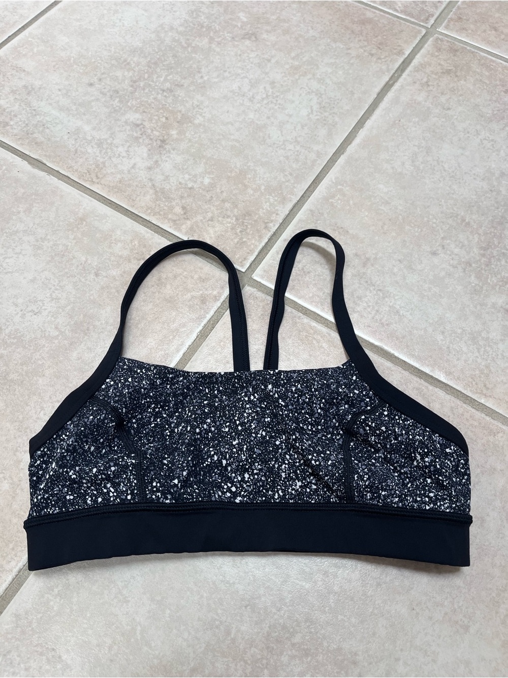 lululemon athletica Black Speckle Sports Bra